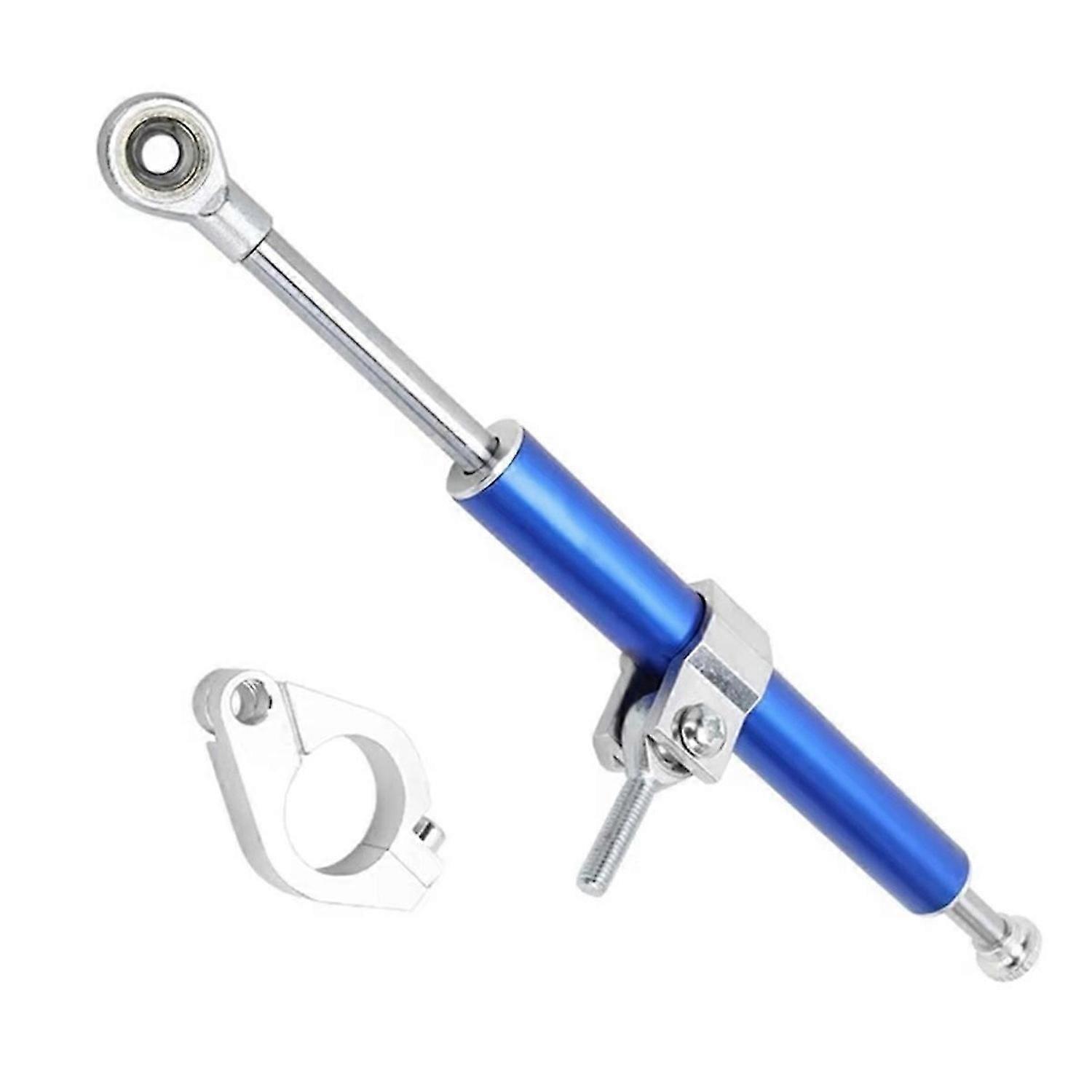 330MM Universal Motorcycle Steering Damper Stabilizer Damper-Steering Direction Safety Control Blue