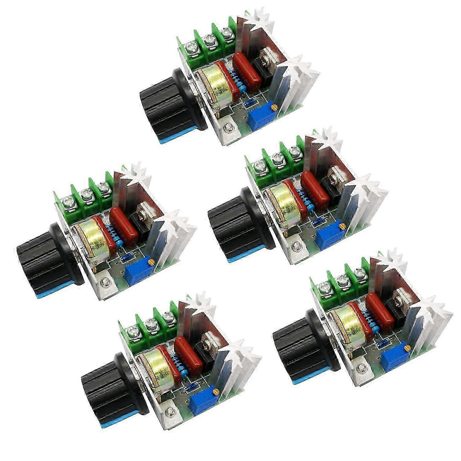 Pack of 5 2000W Electronic Voltage Regulator Module Motor LED Dimmer with Speed Controller