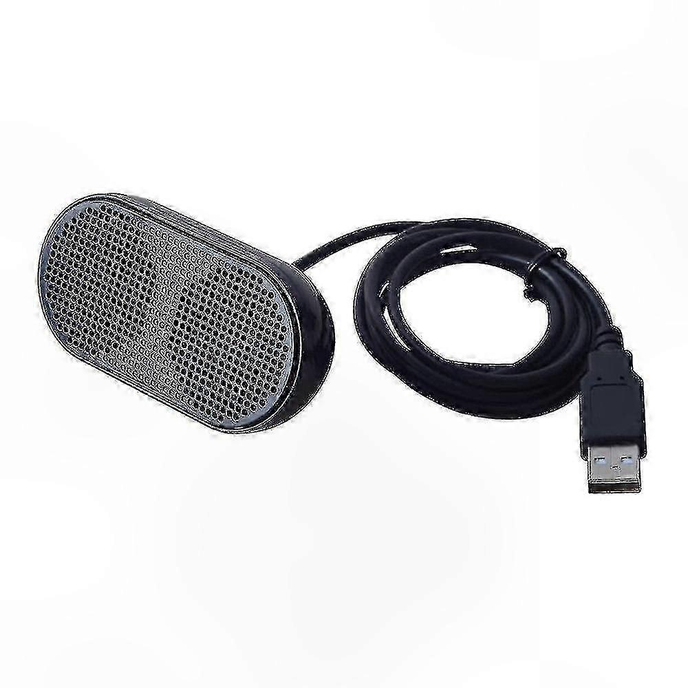 Portable Mini USB Speaker for Laptop and PC, Black Stereo Sound Multimedia Device