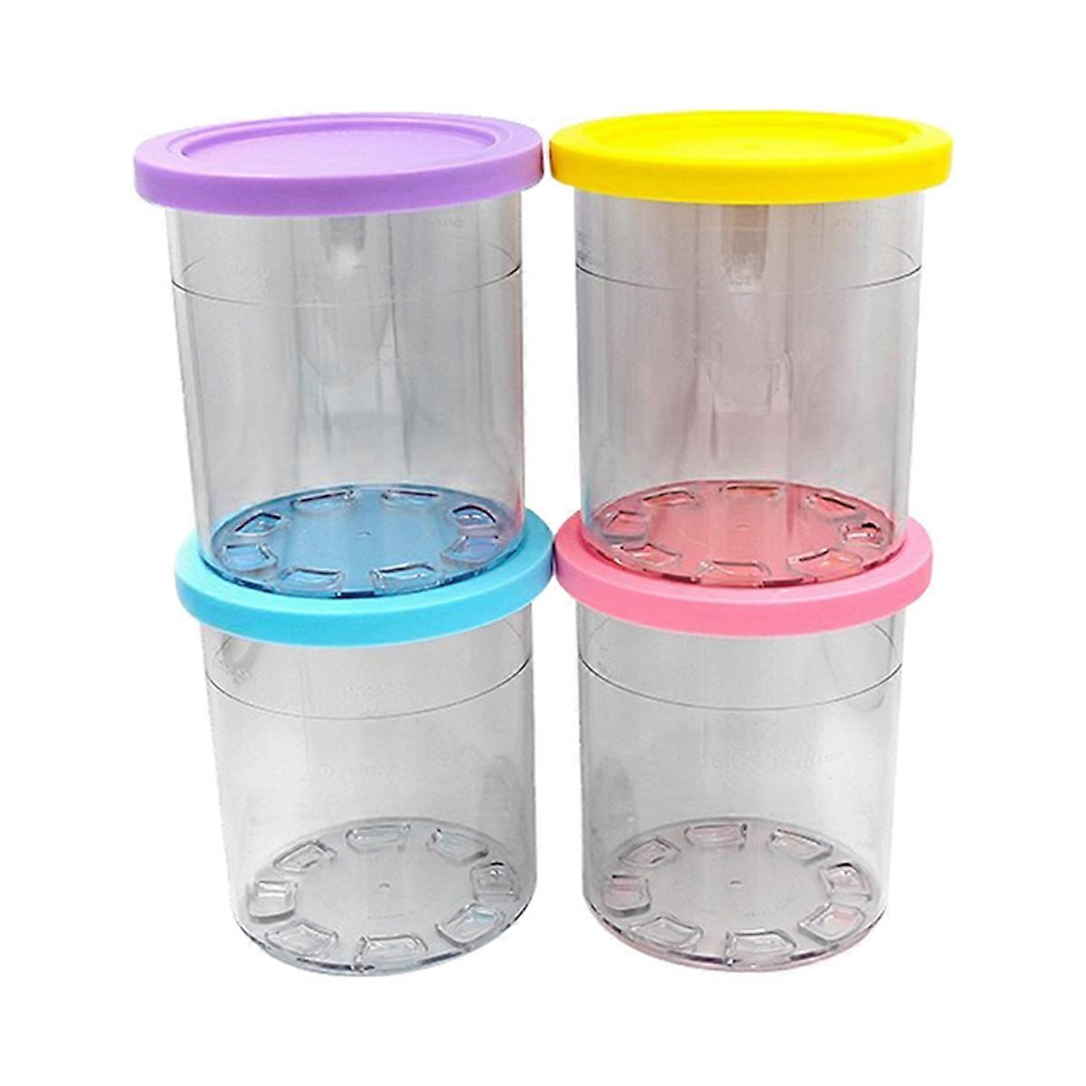4PCS Ice Cream Pints Containers 24oz Replacement for Creami Deluxe NC500 NC501 Series Ice Cream Mak