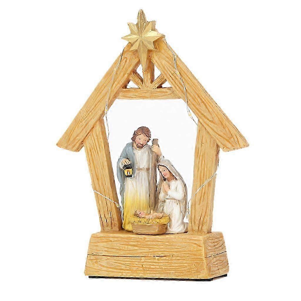 Christmas Nativitys Manger Scene Set Tabletop Holidays Decoration Resin Figurine