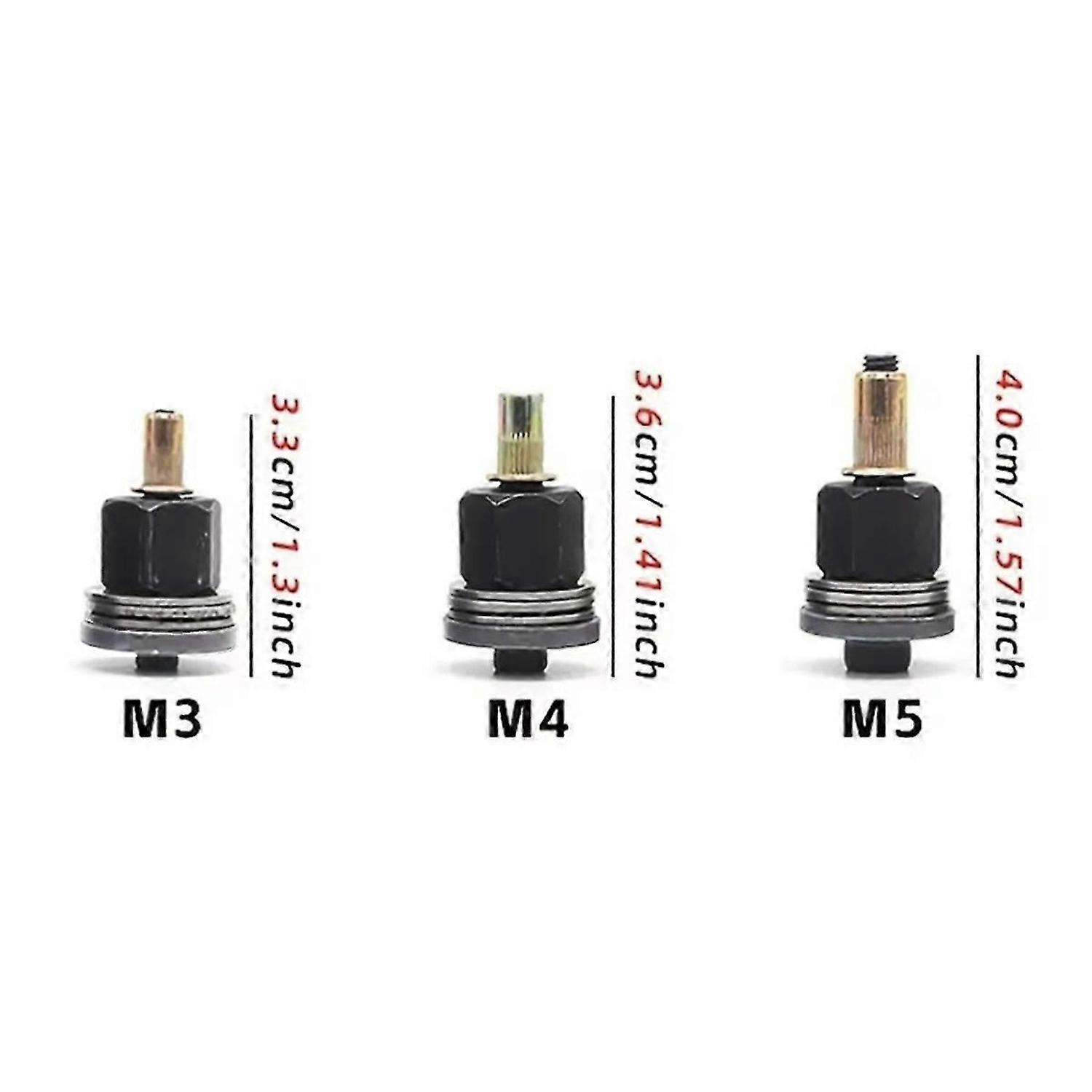 Manual Rivet Screw Riveter Rivet Nut Tool Adapter Metal License Plate Simple Installation 11pc