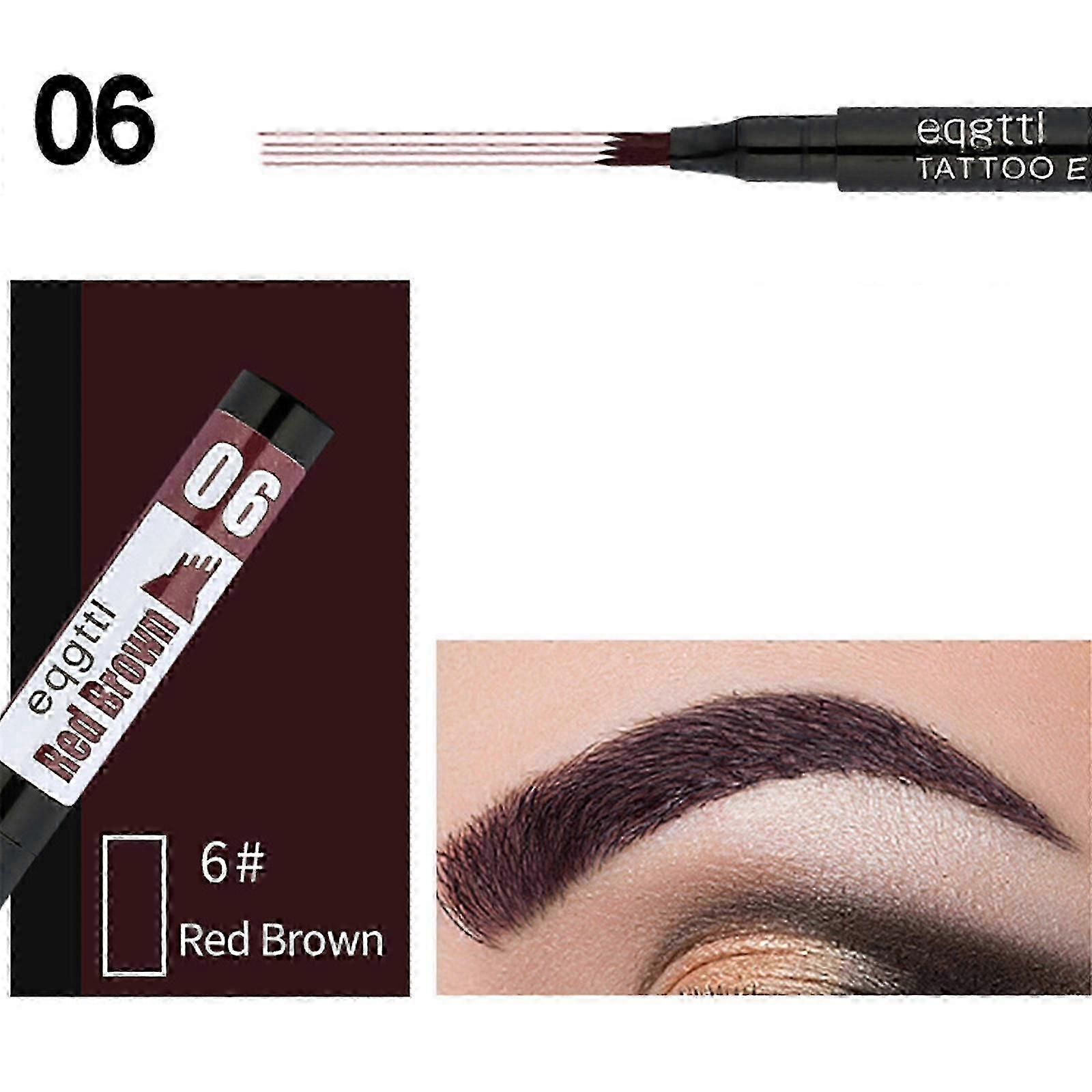 Eyebrow Microblading Pen, Microblading Eyebrow Pen Tattoo Pencil 4 Fork Tip, Waterproof Magic Eyebrow Pencil Microblading Eyebrow Pencil