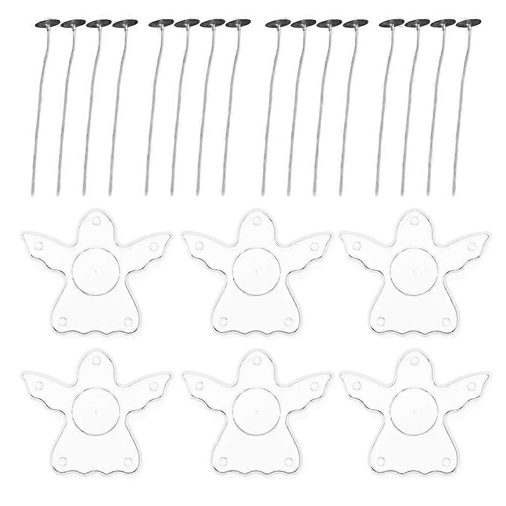 Plastic Candle Molds with Professional Candlewicks for DIY Use 2Sets
