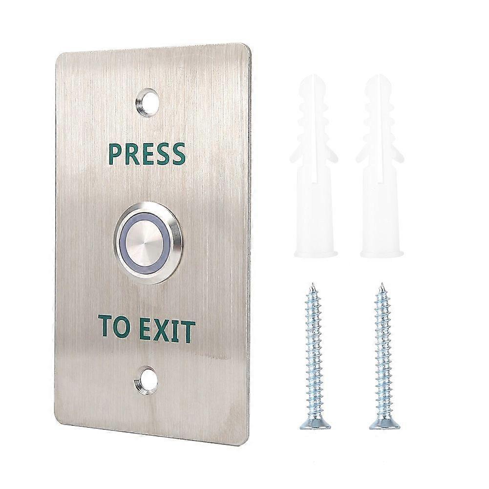 DC12~24V Metal Door Open Release Press to Exit Button Switch LED for Access Control