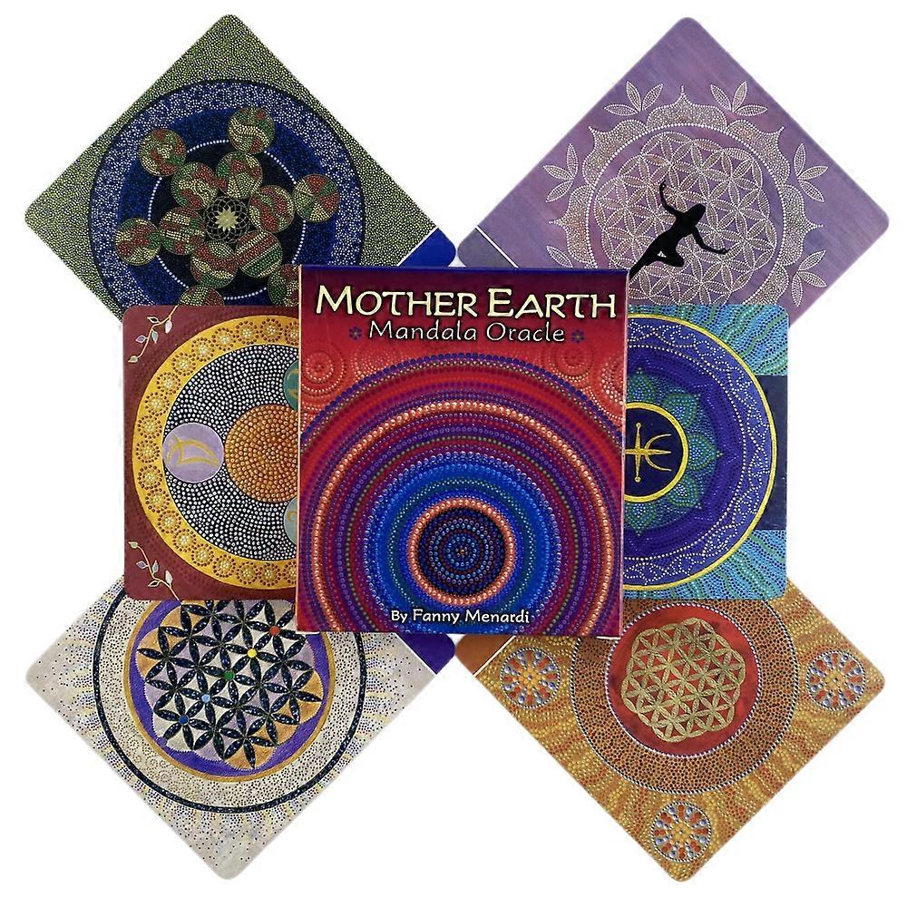 Mother Earth Mandala Oracle Cards Board Game Deck Fortune Telling Divination Tarot Cards Family Game Edition Parties