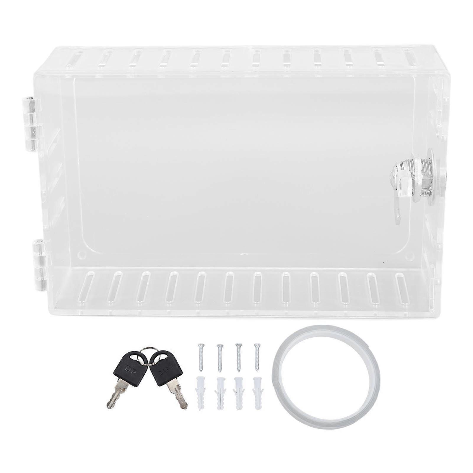 Universal Thermostat Guard Clear Thermostat Lock Box Plastic Thermostat Lock Box with Key
