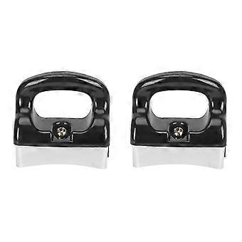 2x Home Schwarz Silber Bakelit Griff für Bratpfanne Topf Kochgeschirr