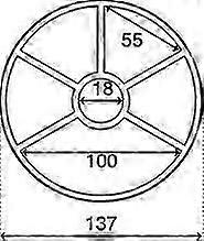 Star seal for 6-way swimming pool VALVE