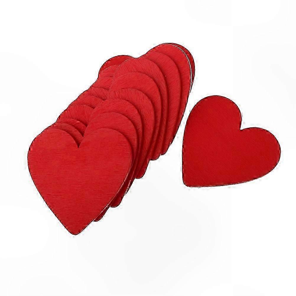 Natural Wooden Heart Shapes for Crafting, 50 Pieces Ideal for DIY Projects and Decorative Purposes
