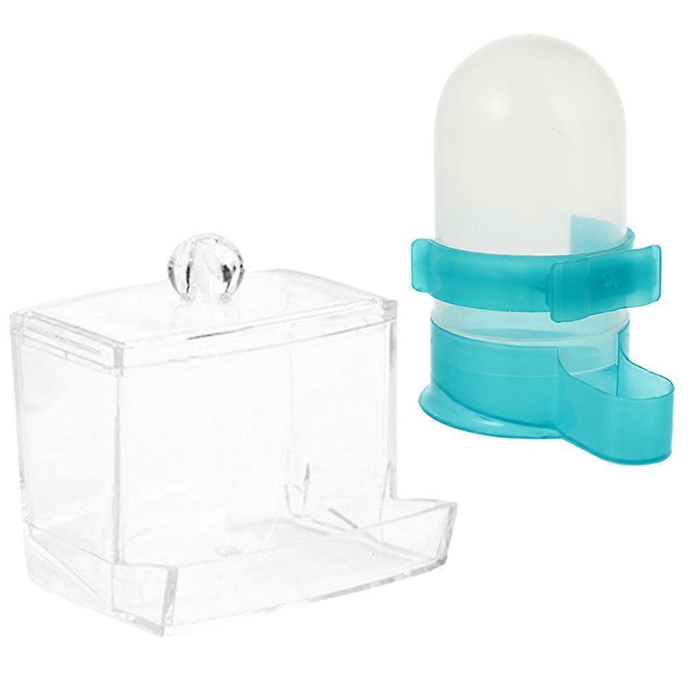 Chicken Feeder 2Sets for Automatic Food Dispensing in Cage Use