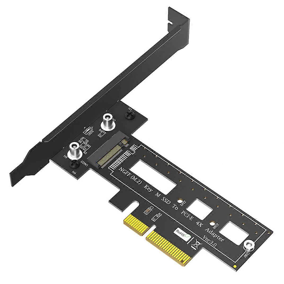 M.2 NGFF PCIe SSD to PCI Express 3.0 X4 Host Adapter Card Black