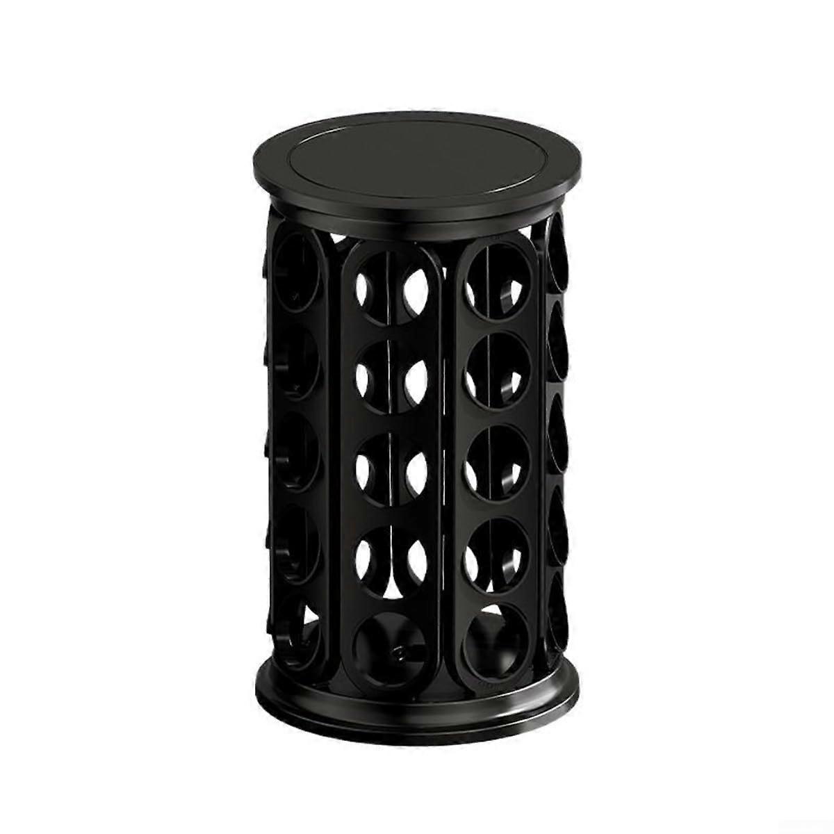 Stylish and functional coffee capsule holder for 40 capsules to maintain a tidy kitchen environment (black)