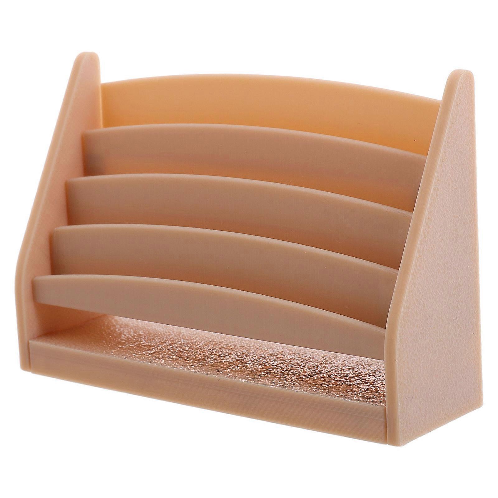 Dollhouse Plastic Bookshelf for Magazine Display 2Pcs Miniature Shelf