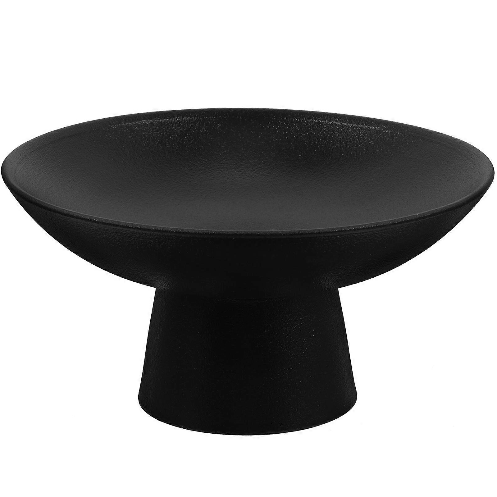 Porcelain Pedestal Bowl Display Stand for Parties Restaurants Banquet Black Fine Workmanship 1Set