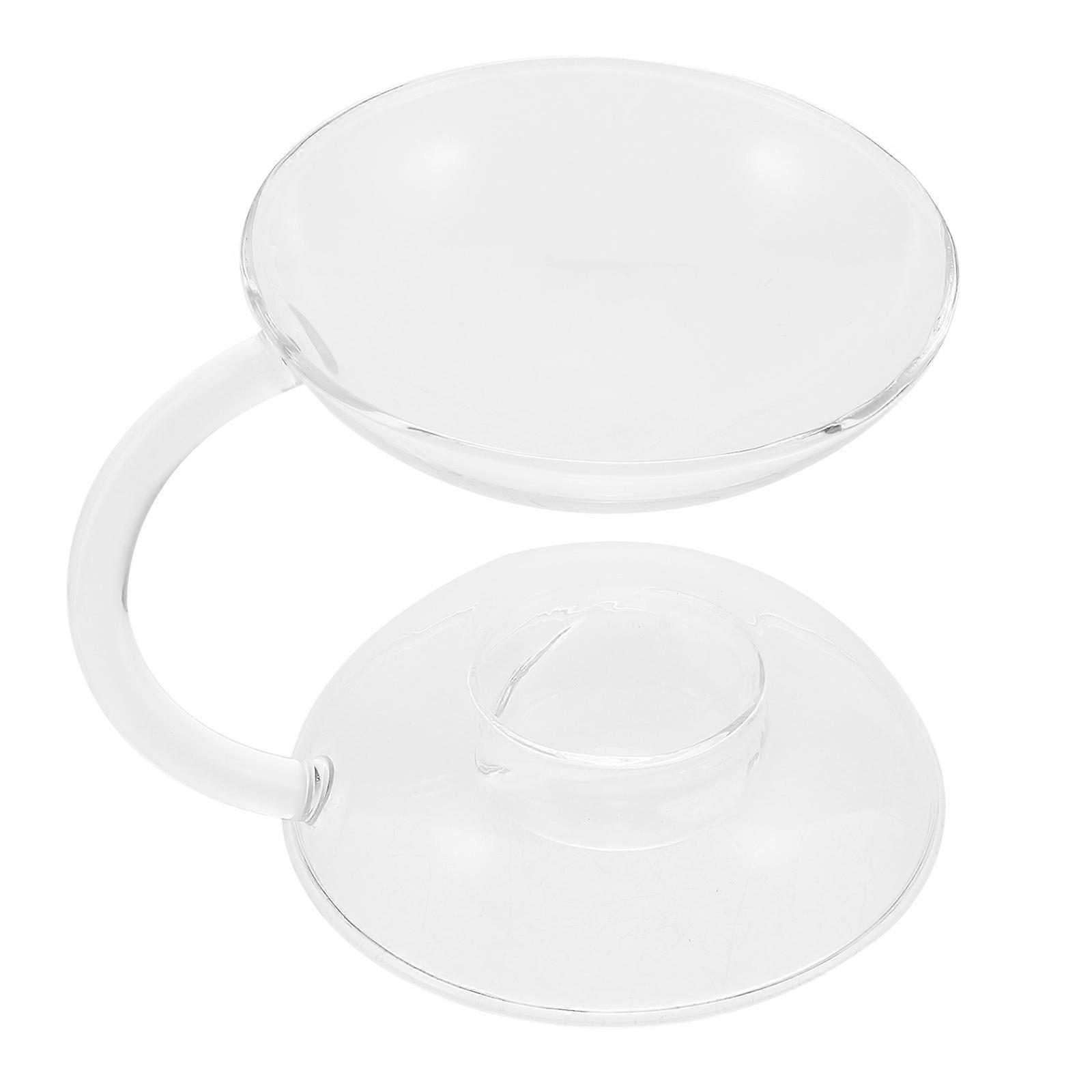 Decorative Candle Holders 2Pcs Transparent Glass Design Ideal For Bedroom And Office Decor With Lighting And Aromatherapy Features