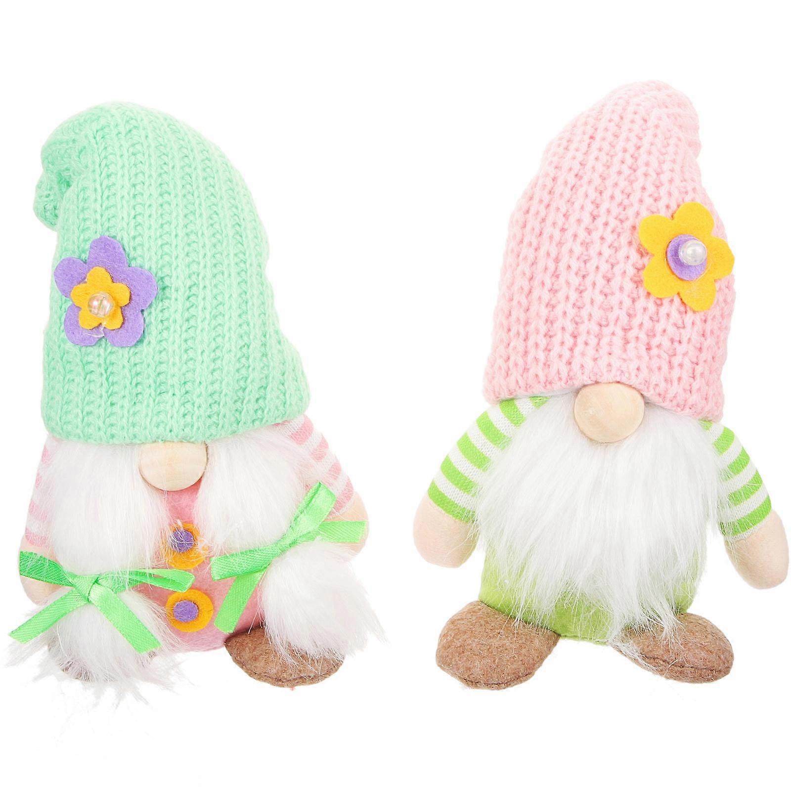 Farmhouse Tiered Tray Decor 4 Pcs Plush Dwarf Figurine Holiday Decoration For Office And Home