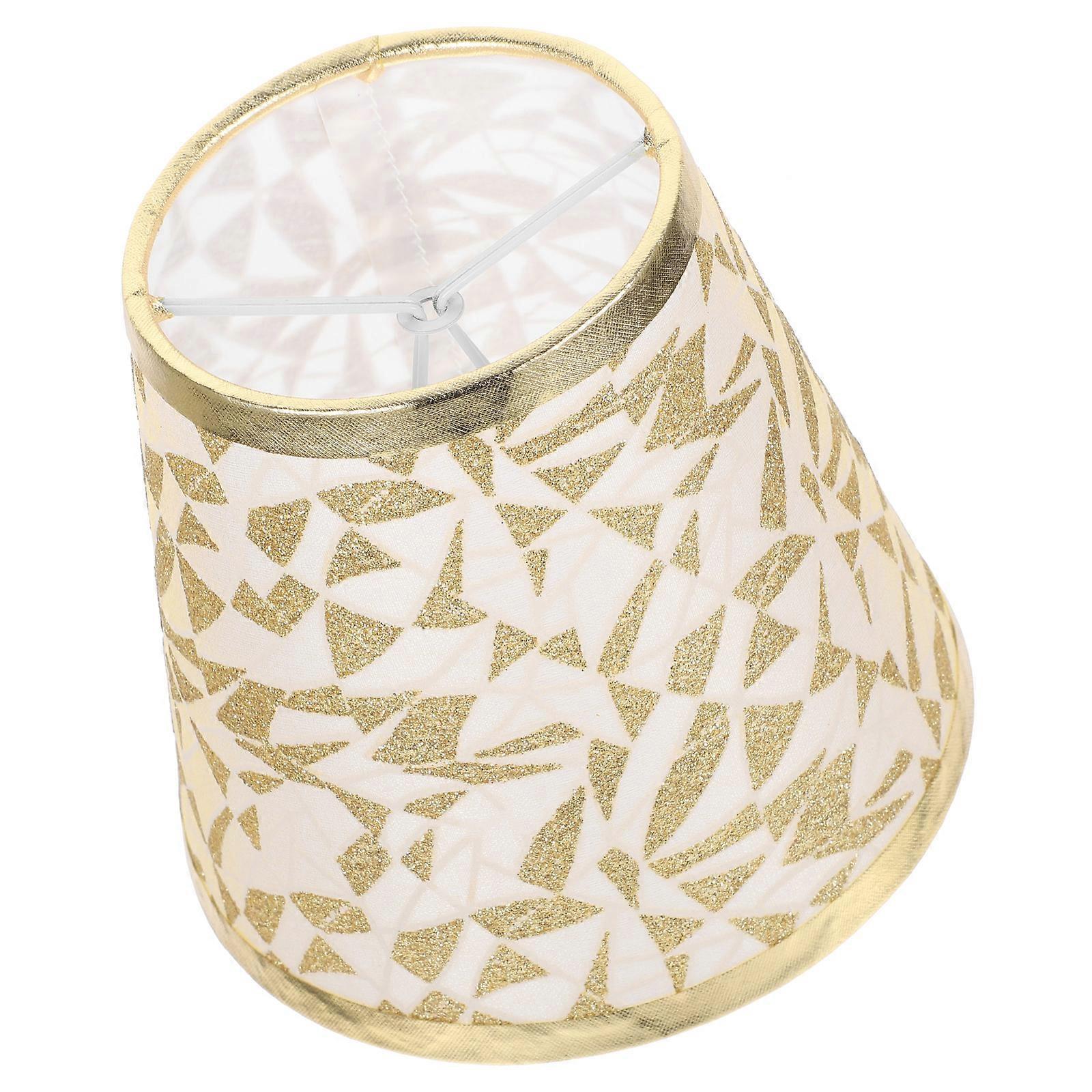 Unique 4Pcs Golden Light Cover For Desk Lamp Suitable For Home Users Enhancing Interior Decor With Irregular Diamond Design