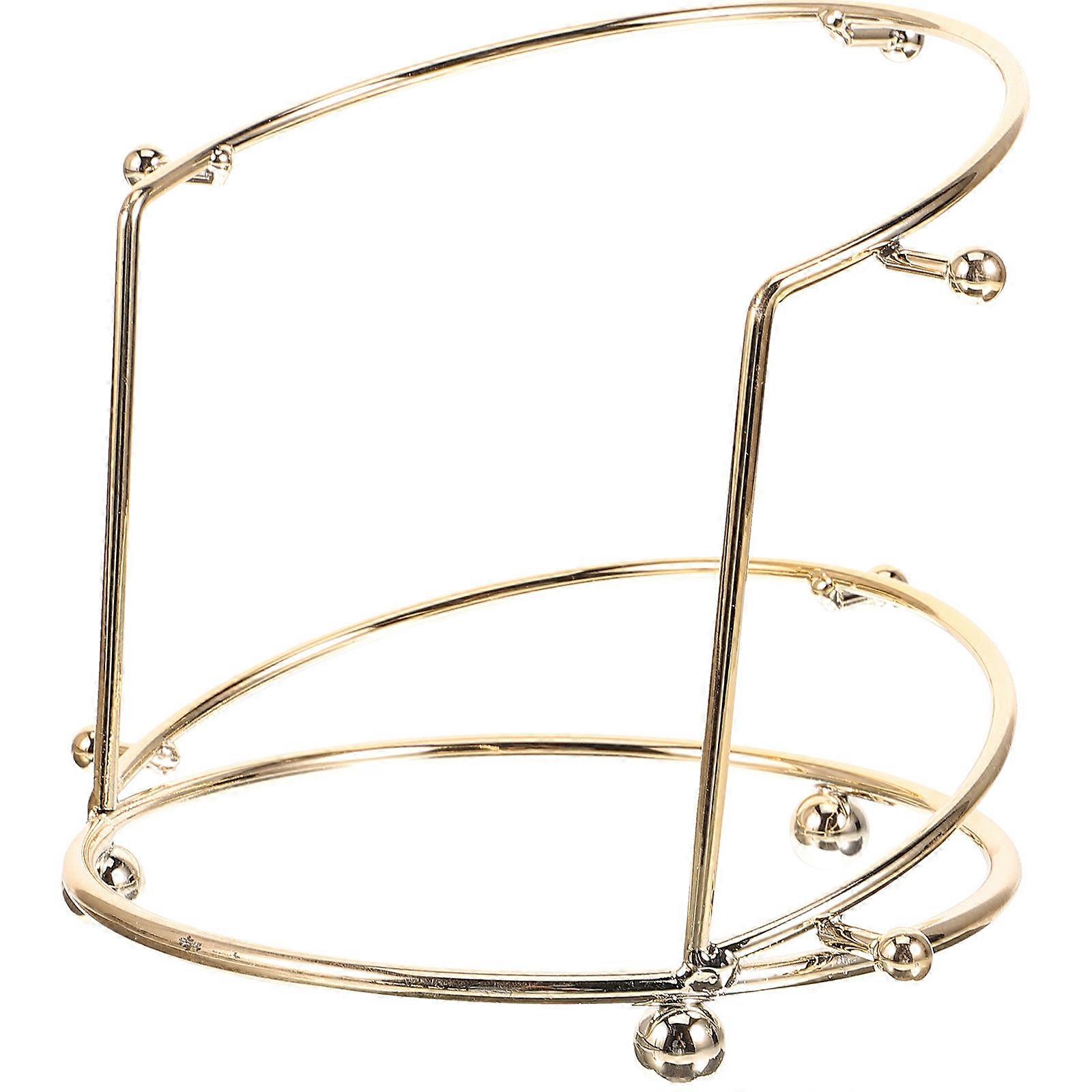 Crown Display Stand for Headband Organization and Storage in Golden Iron Suitable for Weddings and Boutiques 1Set