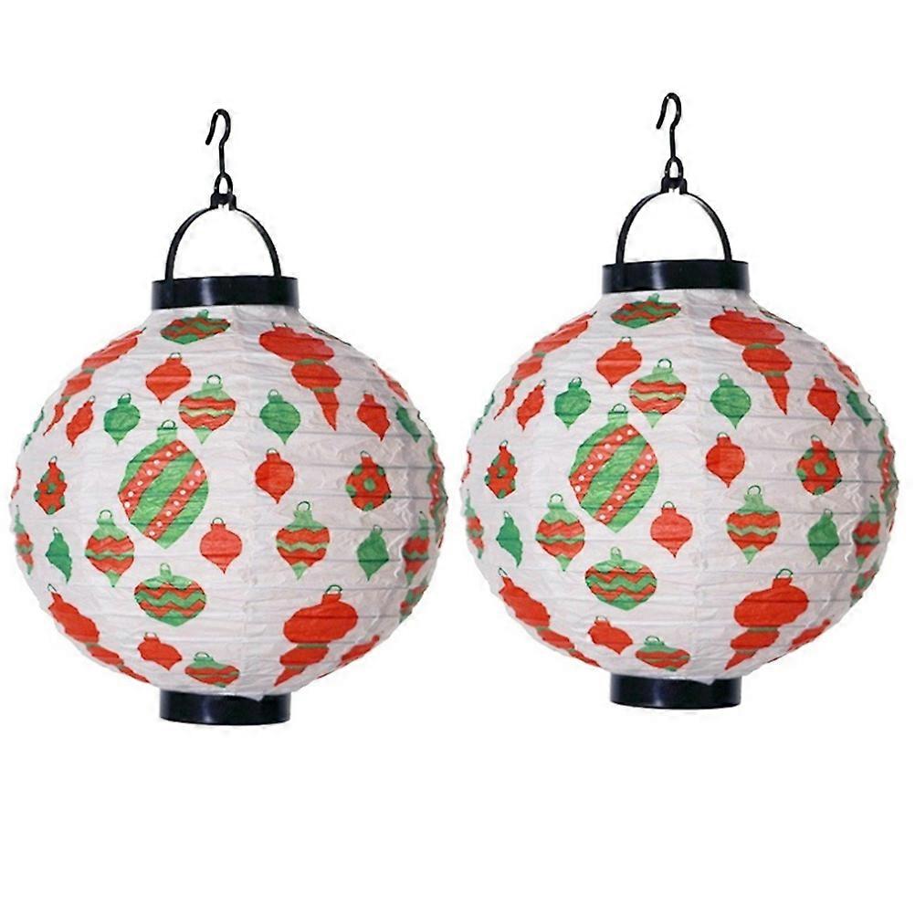 New Year Paper Lantern White Core Paper Lantern for Decoration 4Pcs