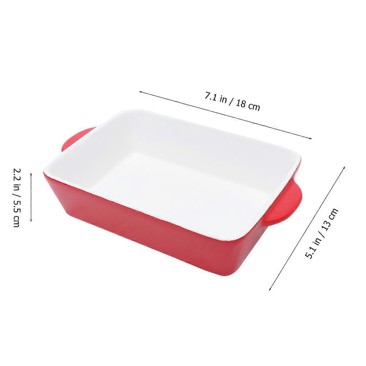 Pink Kitchen Baking Set Ceramics For Microwave Oven Use Simple 21x13cm 1Set