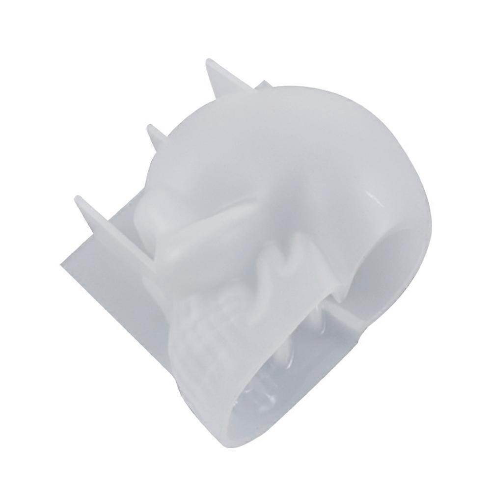 Skull Candle Mold Silicone Material Ideal For Halloween Crafts 11.2X8.6CM Creative High And Low Temperature Resistance 2Pcs