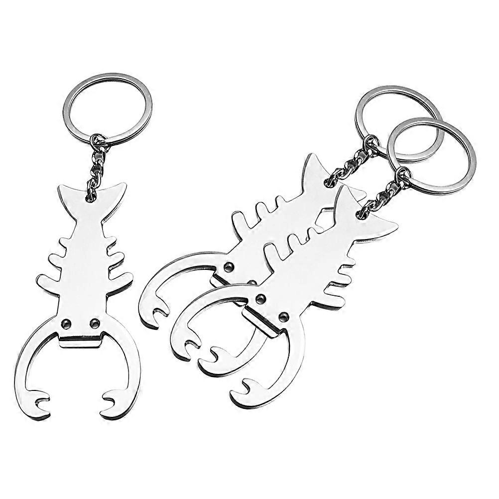 Metal Lobster Keychain Bottle Opener Tool for Bottle Opening 12Pcs Silver