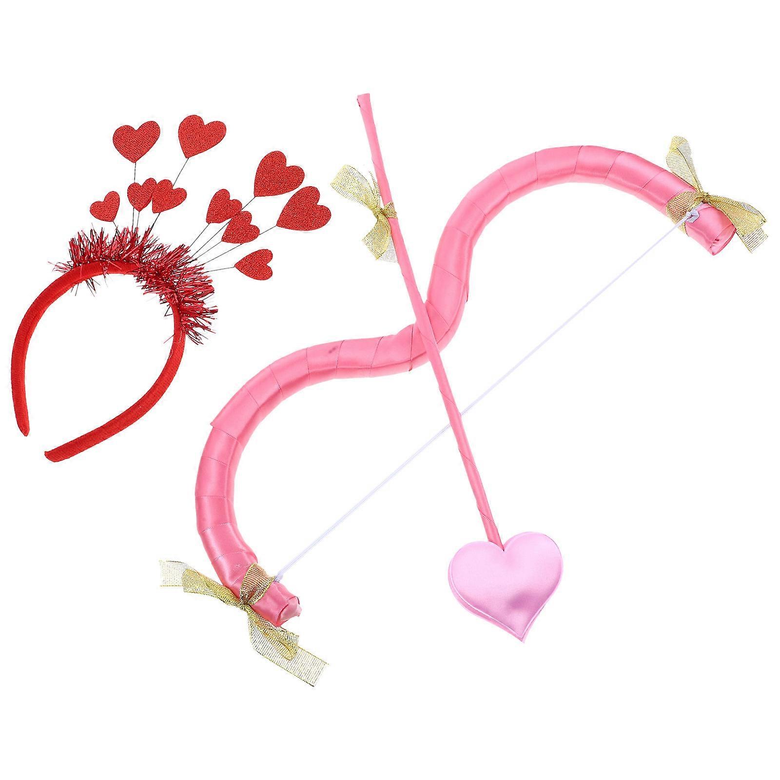 Cupid Valentines Day Bow and Arrow Set for Cosplay Party 3Pcs