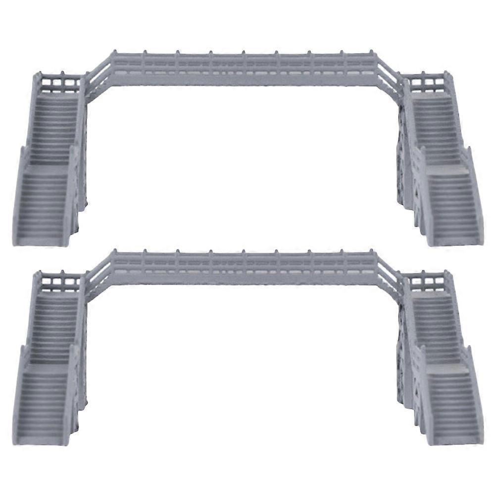 10Pcs 1:87 Scale Footbridge Model For Scenic Railway Layout And Decorative Display With Rectangular Shape