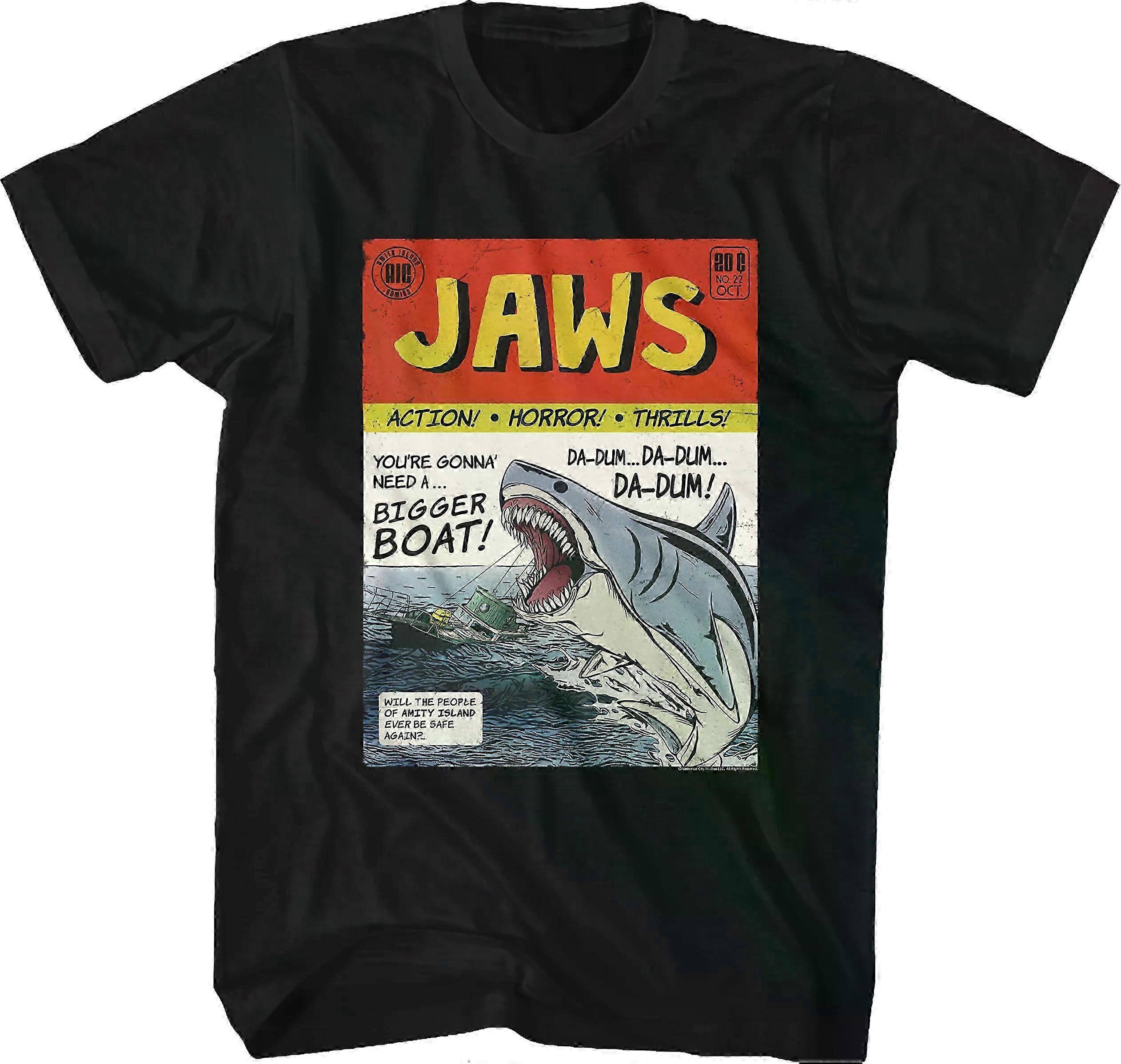 Comic Book Jaws T-shirt Rockinstone