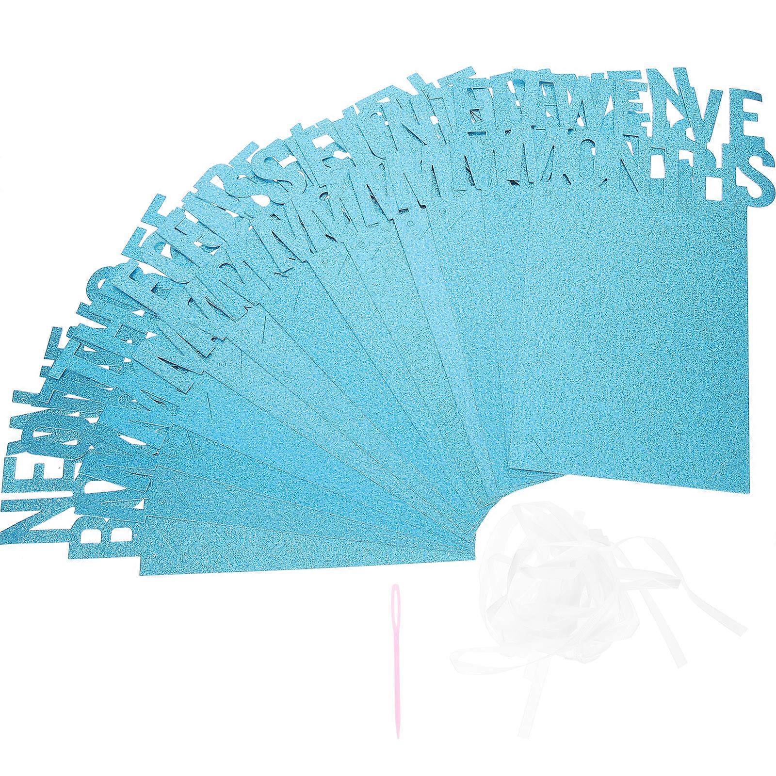 Glitter Photograph Bunting DIY Picture Frame String for Decor 5Sets