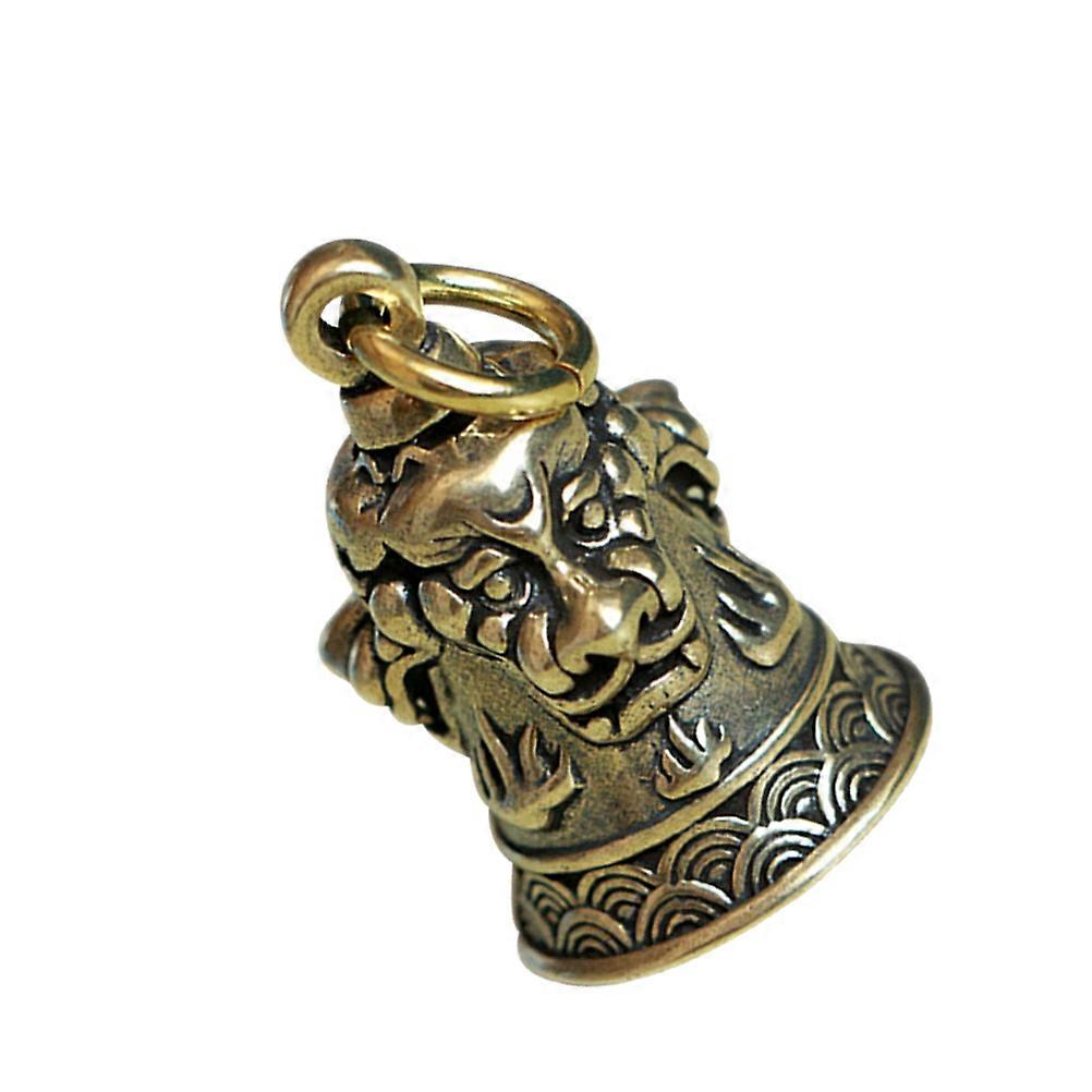 2Pcs Brass Bell Keychain Decoration For Party Favor In Coffee Color And Oval Shape