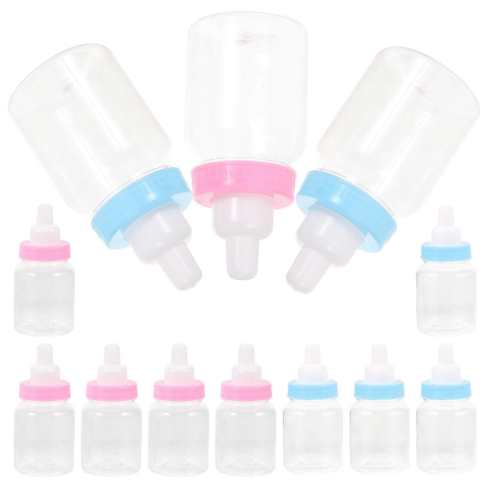 Baby Shower Feeding Bottle for Party Use 24Pcs Transparent Mini Bottles