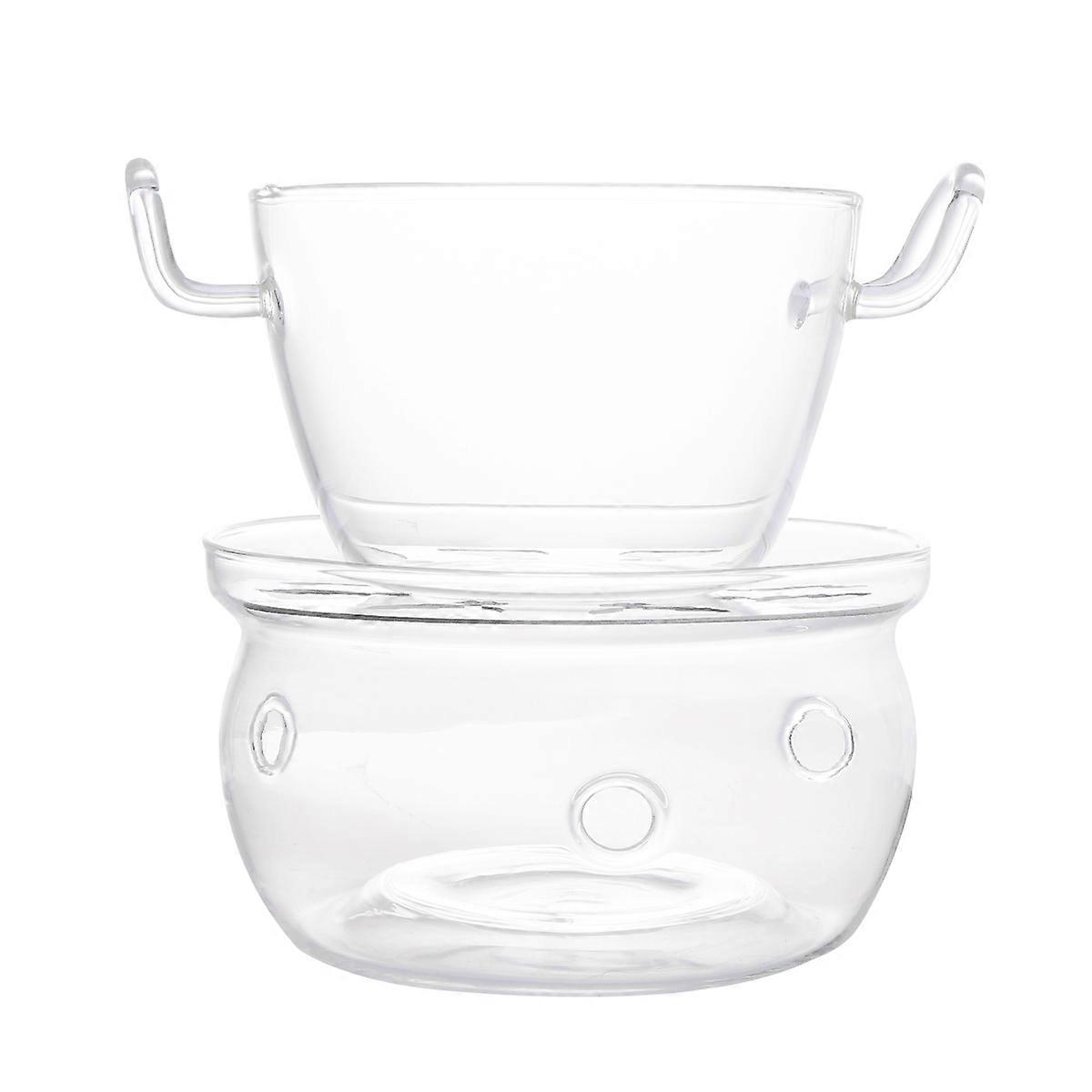 Kitchen Baking Pan Transparent Glass for Cooking Use 2Sets Melt Pan