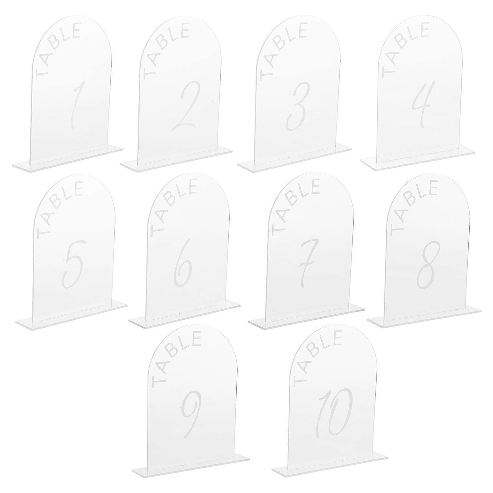 Arch Table Numbers For Wedding Reception And Party Decoration Elegant Pcs Easy Identification Transparent