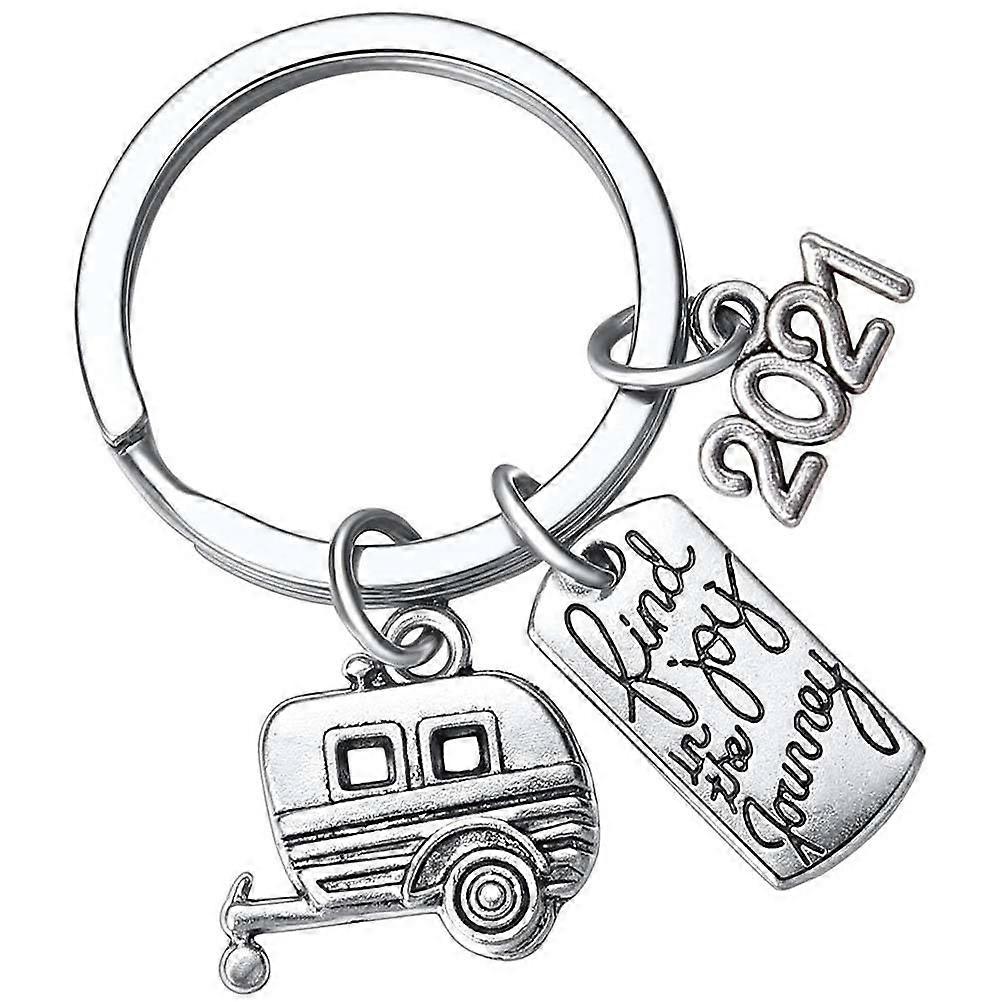 Camper Keychains Rectangular Travel Enthusiasts Decoration Gift 1Pc
