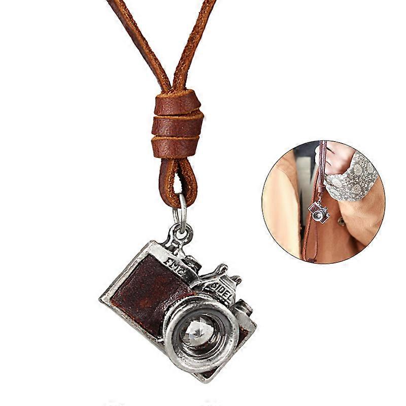 Adjustable Necklace Vintage Camera Pendant for Decoration 3Pcs