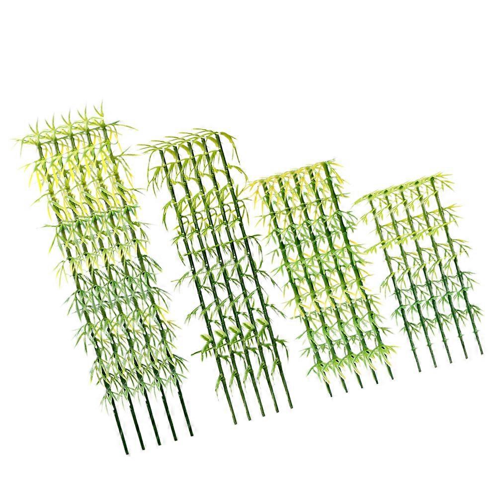 Plastic Bamboo Tree Miniature Decor for Display 60Pcs Artificial Bamboo
