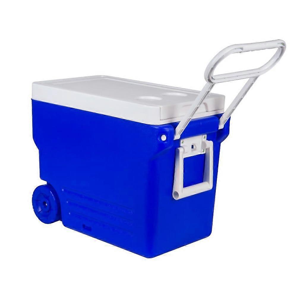 32L Rolling Cooler Ice Chest Camping Picnic Portable Heat Insulation Box Wheeled Insulated Cooler For Outdoor Use