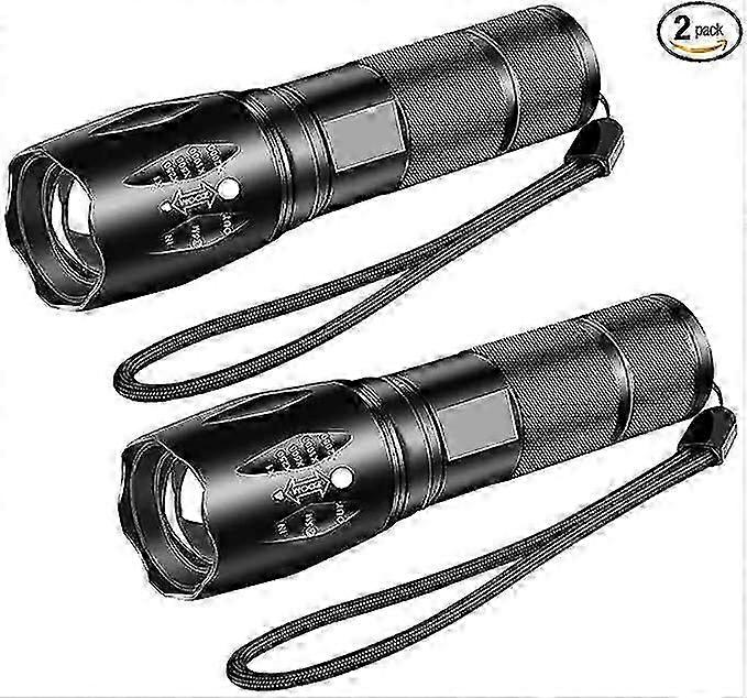 led torch tactical flashlight super bright zoom adjustable focus 5 lighting modes