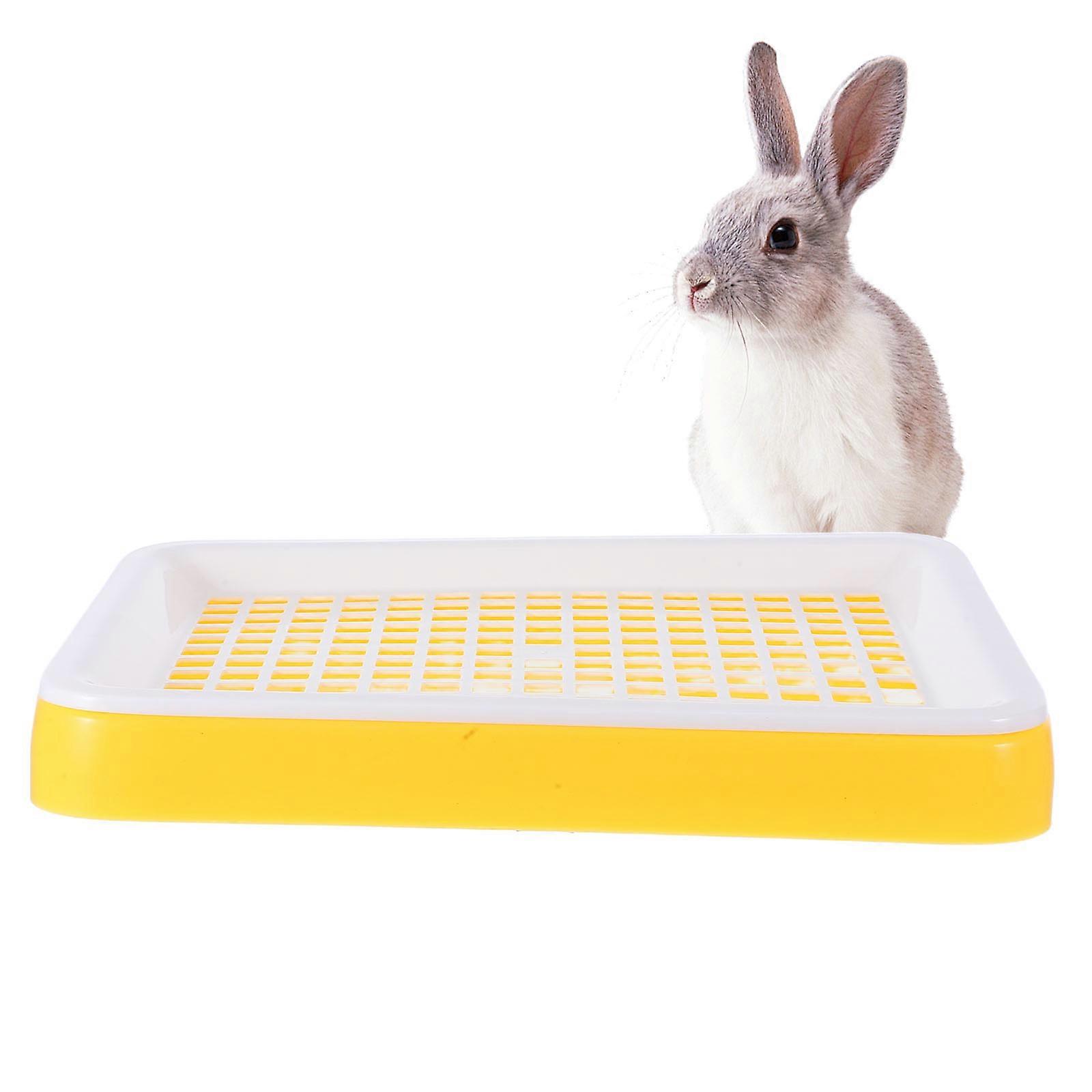 Plastic Rabbit Litter Box Stable Rectangular Toilet 5Pcs for Small Pets
