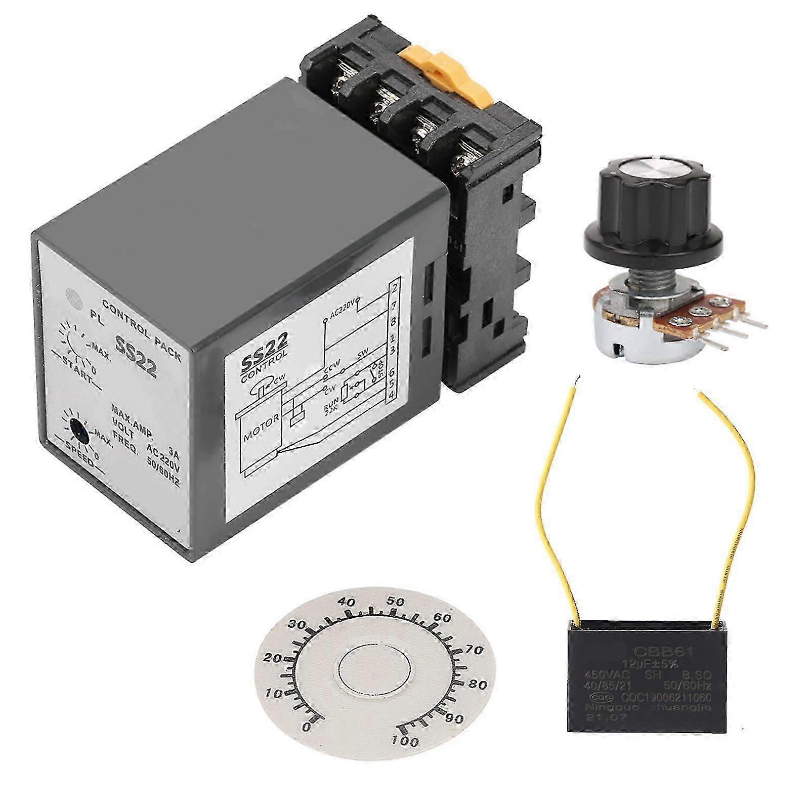 Motor Speed Controller,Electronic AC 220V SS-22 50/60Hz Motor Speed Controller 90/1700RPM
