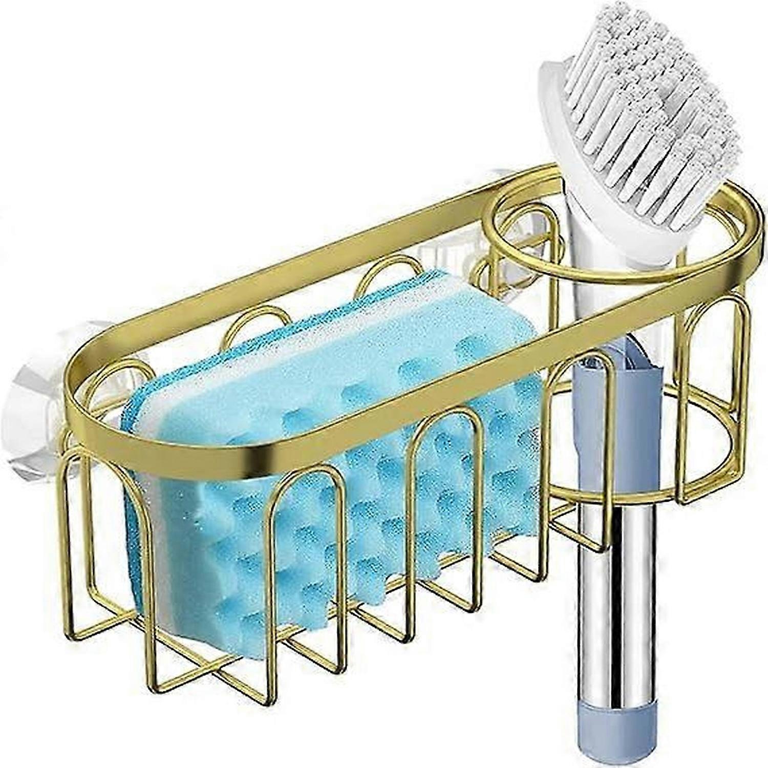 Sponge holder sink caddy gold