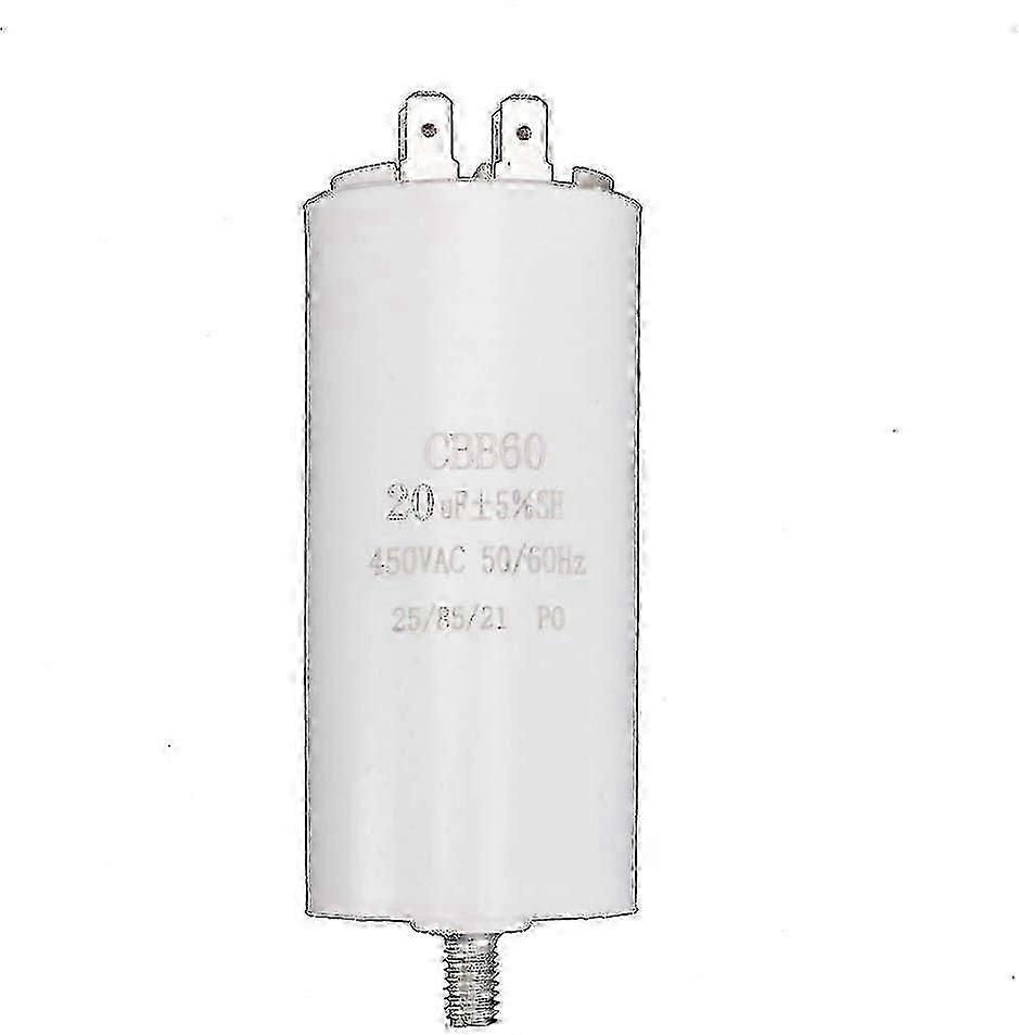 Motor start capacitor 450VAC 20UF CBB60 with screw bottom