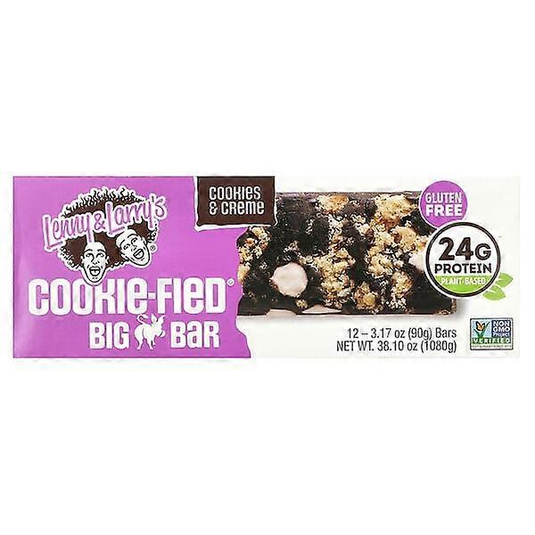 Lenny & Larry's, Cookie-Fied® Big Bar, Cookies & Creme, 12 Bars, 3.17 oz (90 g) Each