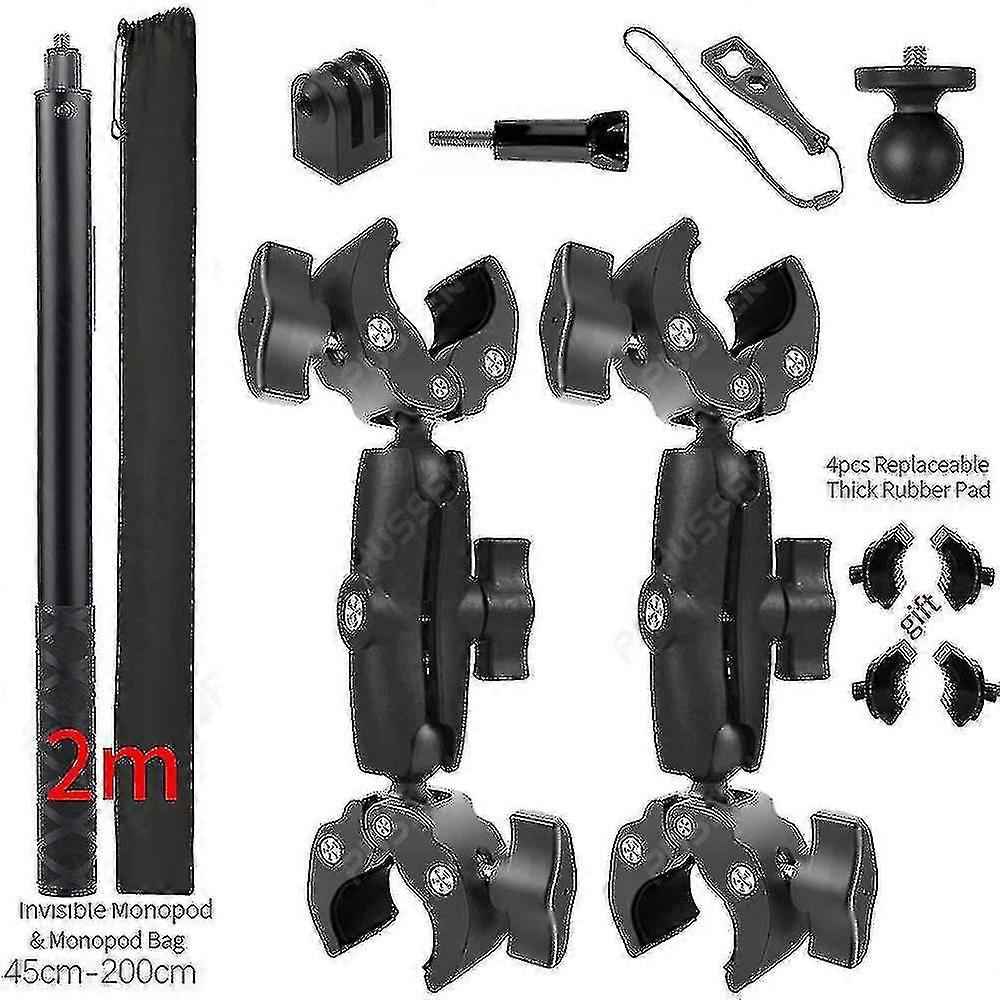 دراجة نارية غير مرئية سيلفي عصا مونوبود المقود جبل قوس ل Gopro ماكس هيرو 11 Insta360 واحد X2 X3 الملحقات
