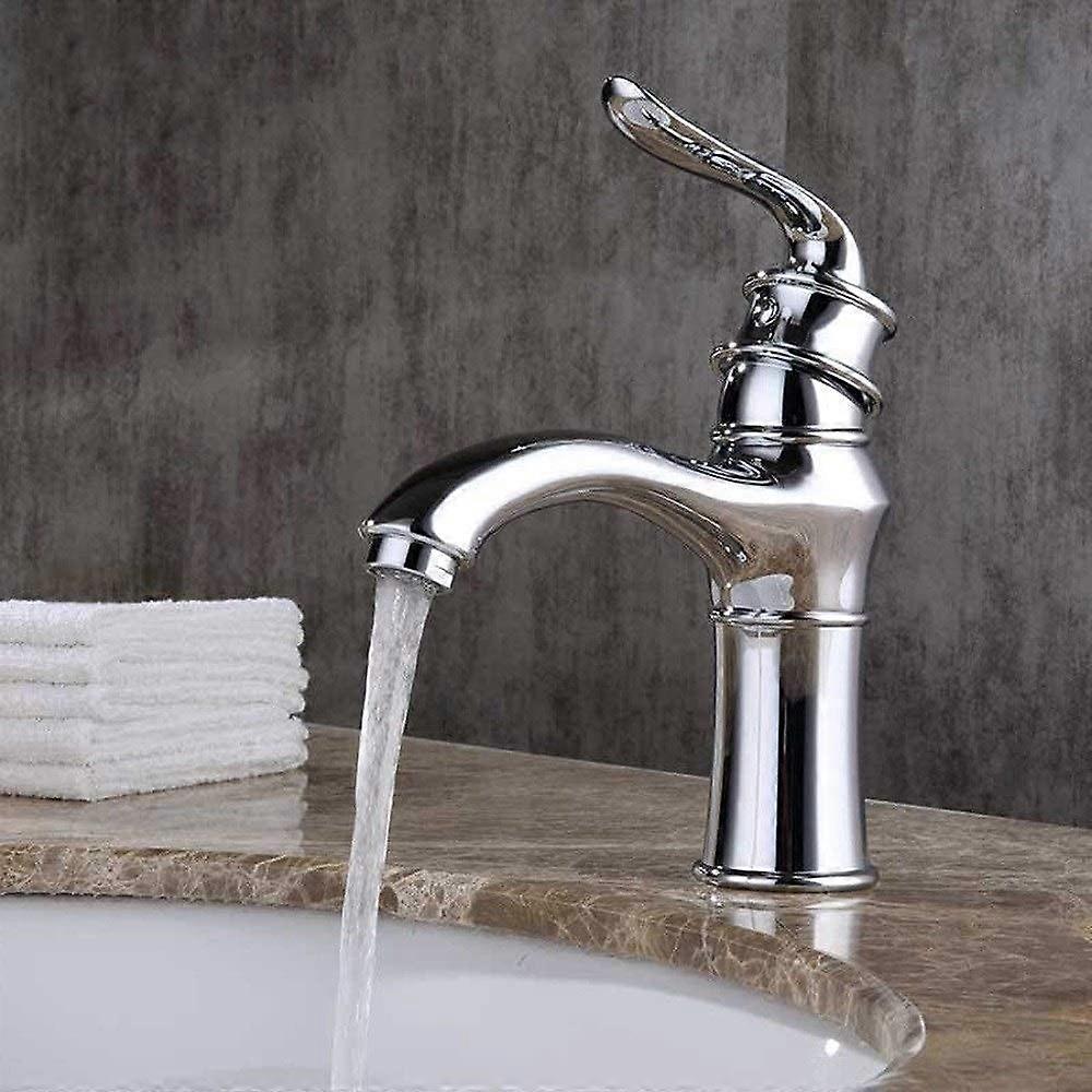 Kitchen Tap Solid Copper Deck Mounted Single Hole SingleHandle Mixer Faucet For Kitchen Sink Vessel Sinks Hot And Cold