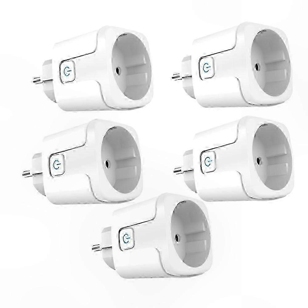 EU Smart Plug, 20A WiFi Power Monitor Socket, Compatible with Alexa, 1-5pcs Wireless Smart Home Device