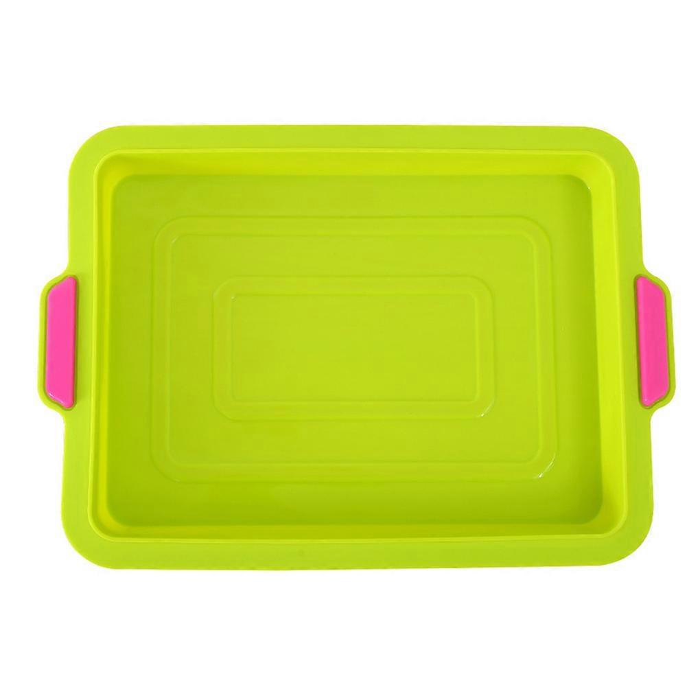 Silicone Baking Tray Rectangular Bread Mold Cake Kitchen Oven Sheets Green