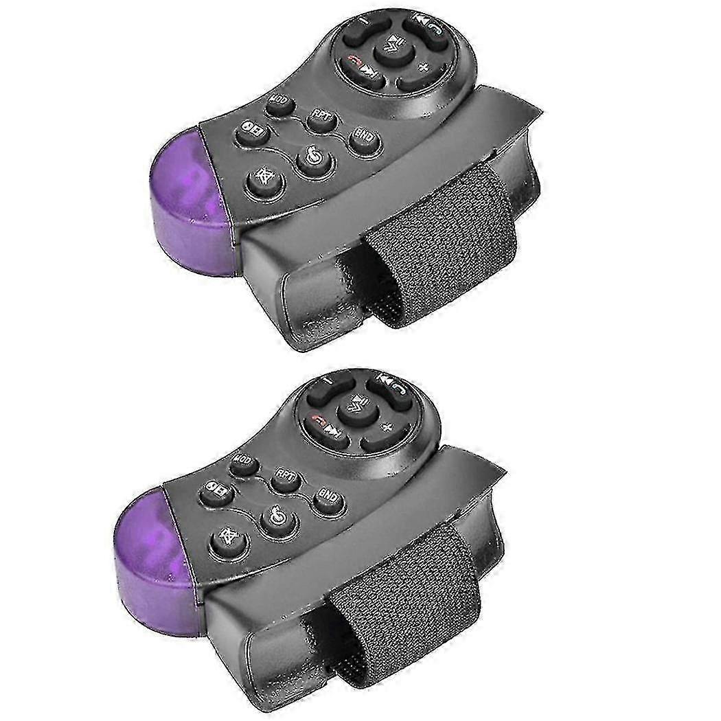 2x Universal Steering Wheel Wireless Remote Control 11 Buttons For Car Cd Dvd Mp5 Player 25-26
